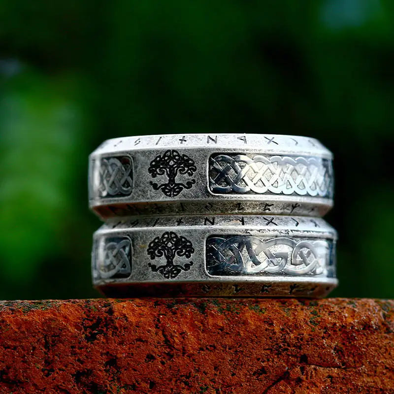Antique Tree of Life Steel Ring